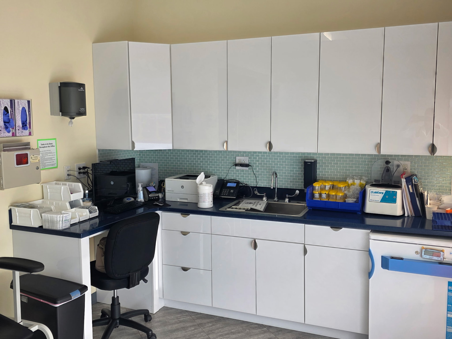 The in-office clinical testing area at NorthPoint Medical Associates